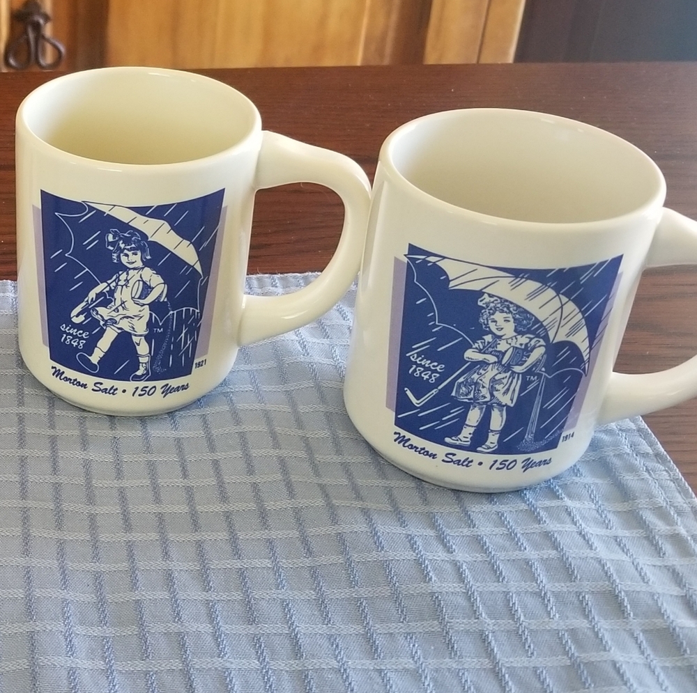 Vintage Morton Salt Mugs